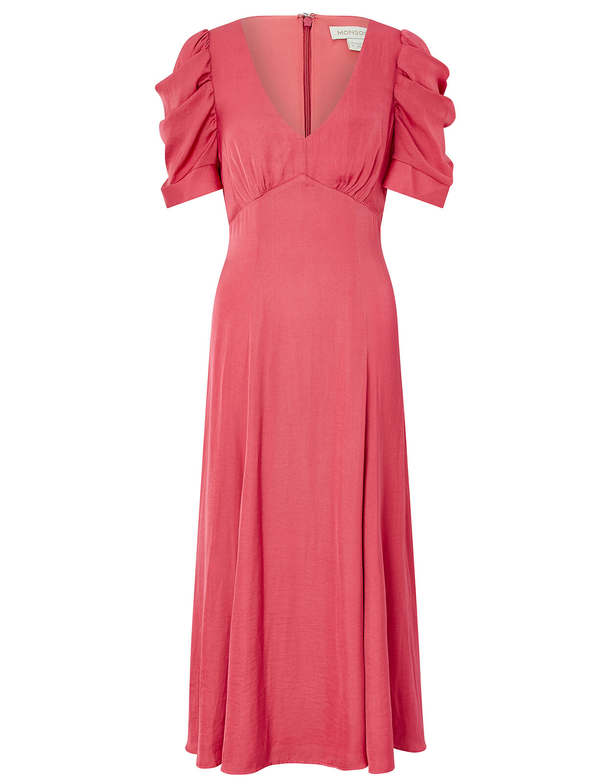 Amelia Satin Midi Dress Pink