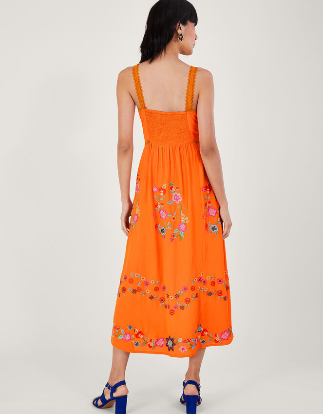 Liyana Embroidered Floral Cami Dress, Orange (ORANGE), large