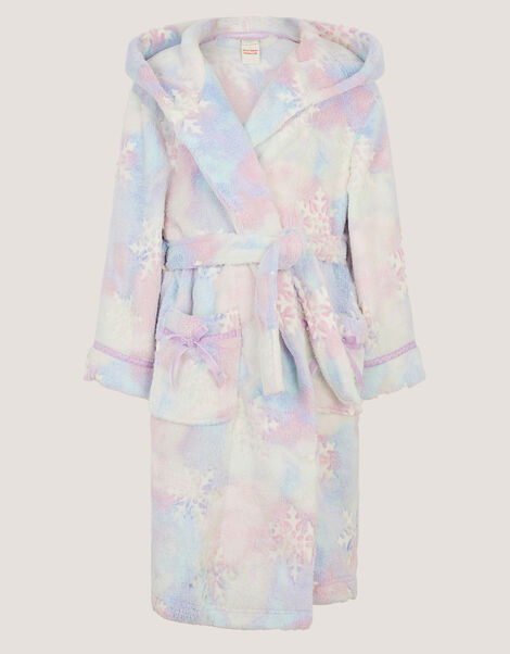 Glow In The Dark Snowflake Dressing Gown, Pink (PINK), large