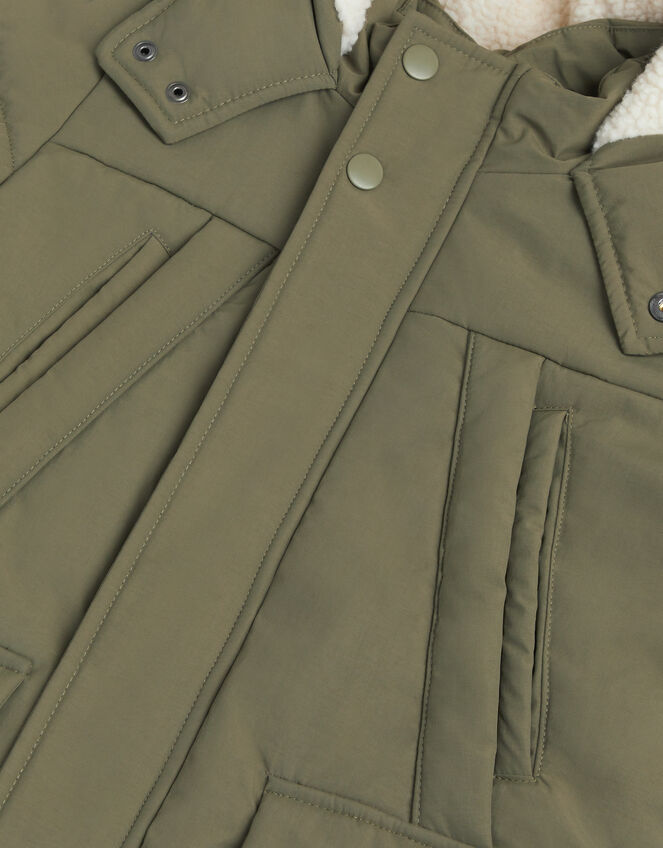 Water-Resistant Puffer Coat, Green (KHAKI), large