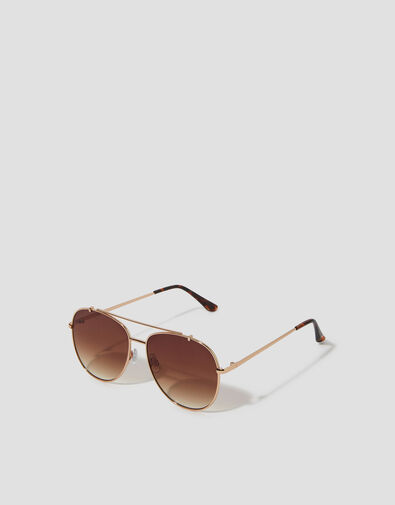 Metal Aviator Sunglasses, , large