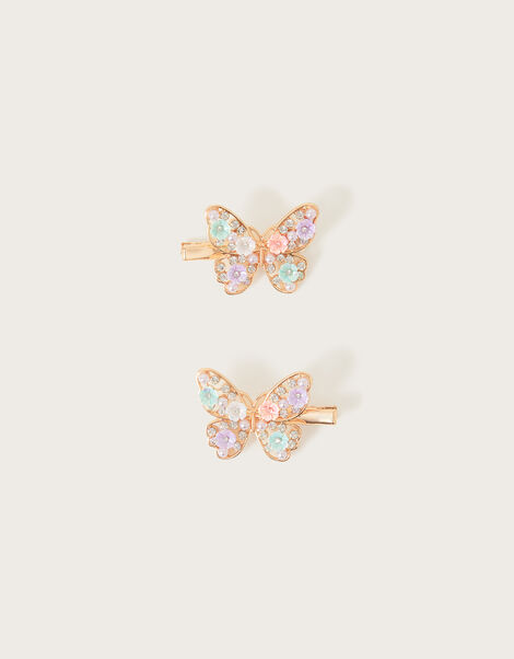 Bloom Butterfly Hair Clips Set of Two, , large