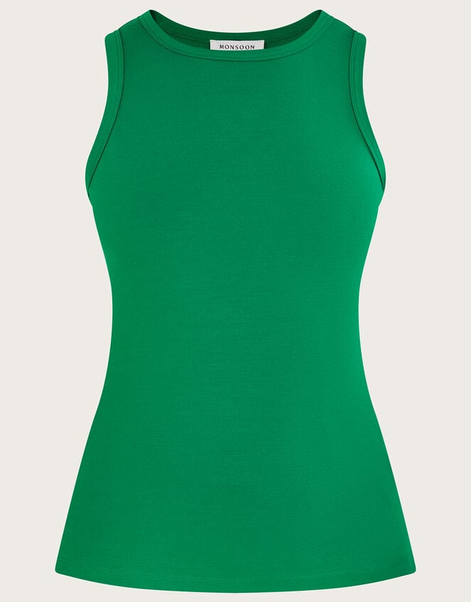 Jersey Cami Tank Top with LENZING™ ECOVERO™, Green (GREEN), large