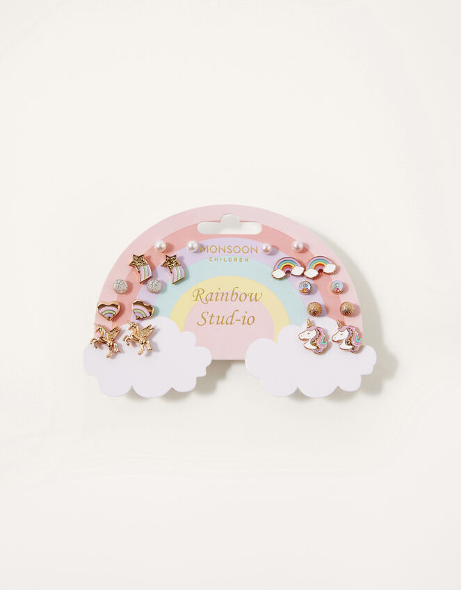 Rainbow Stud Earring Multipack, , large