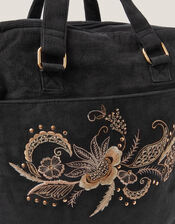 Lily Embroidered Corduroy Backpack, , large