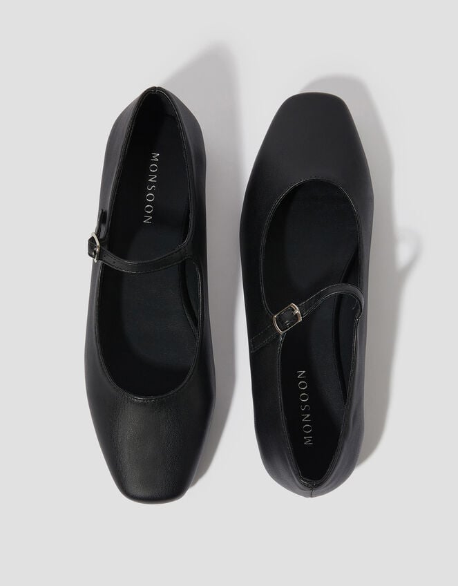 Crista Mary Jane Ballet Flats, Black (BLACK), large
