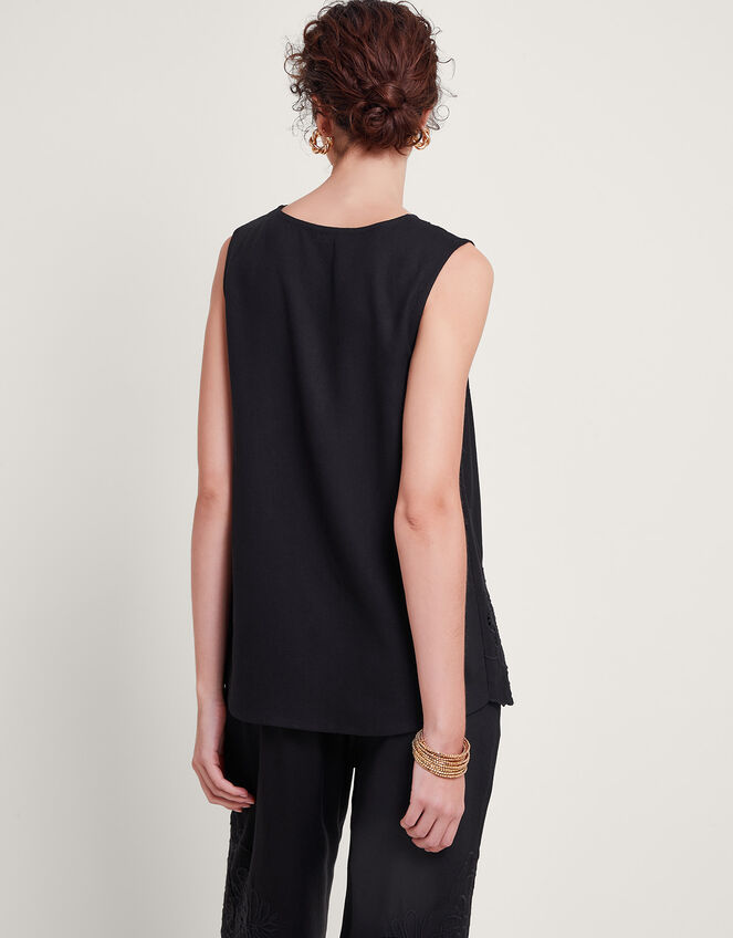 Cara Cutwork Top, Black (BLACK), large