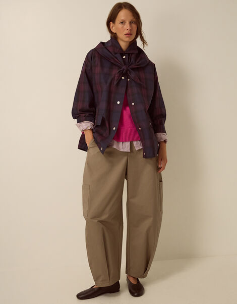 Evelyn Cargo Barrel Trousers, Camel (BEIGE), large