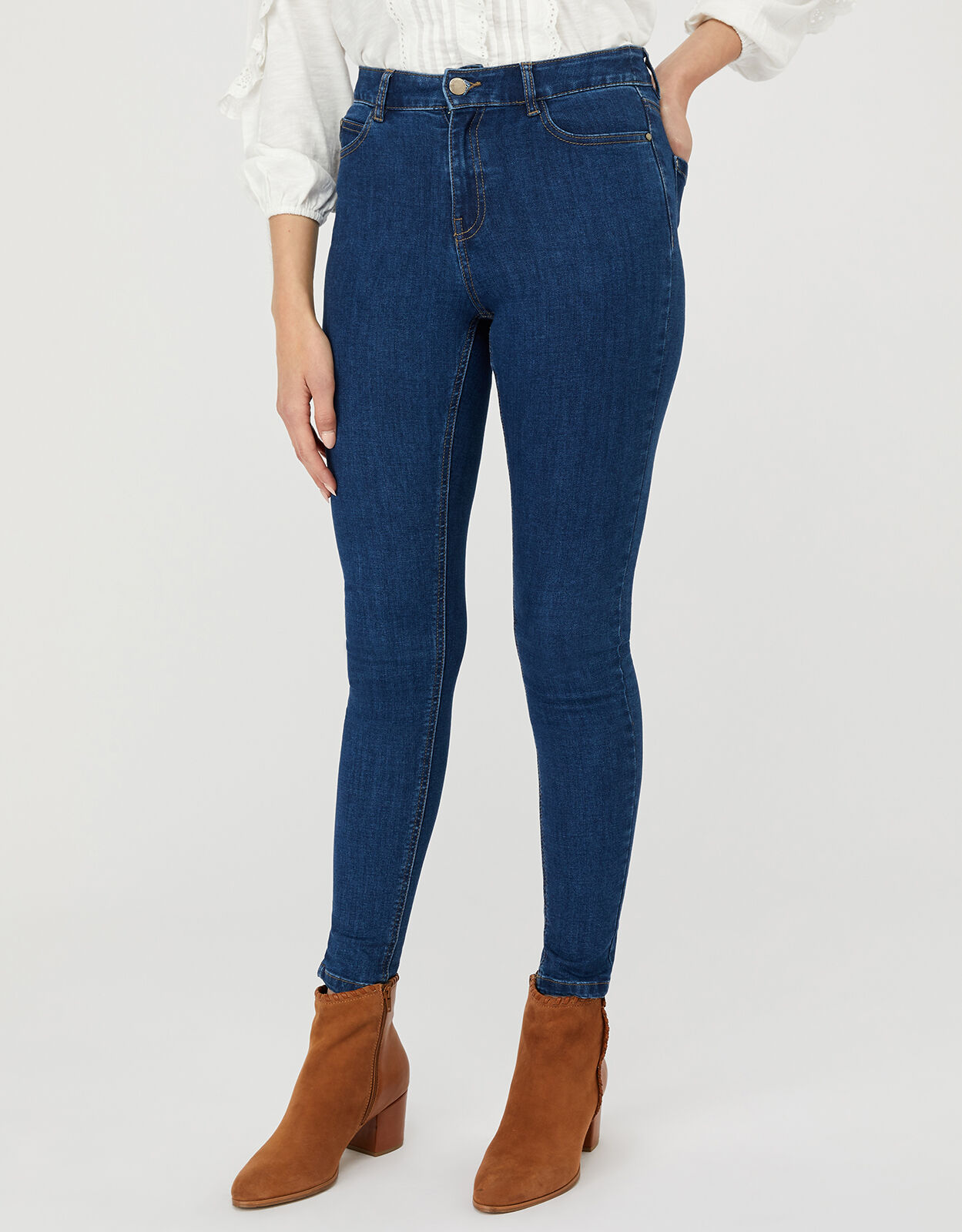 Iris Skinny Jeans with Organic Cotton and Recycled Polyester Blue