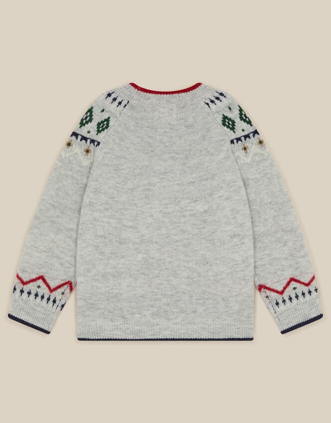 Penguin Fair Isle Jumper, Grey (GREY), large