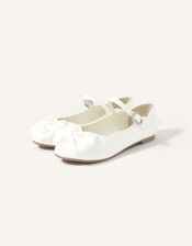 Kali Patent Ballerina Flats, Ivory (IVORY), large