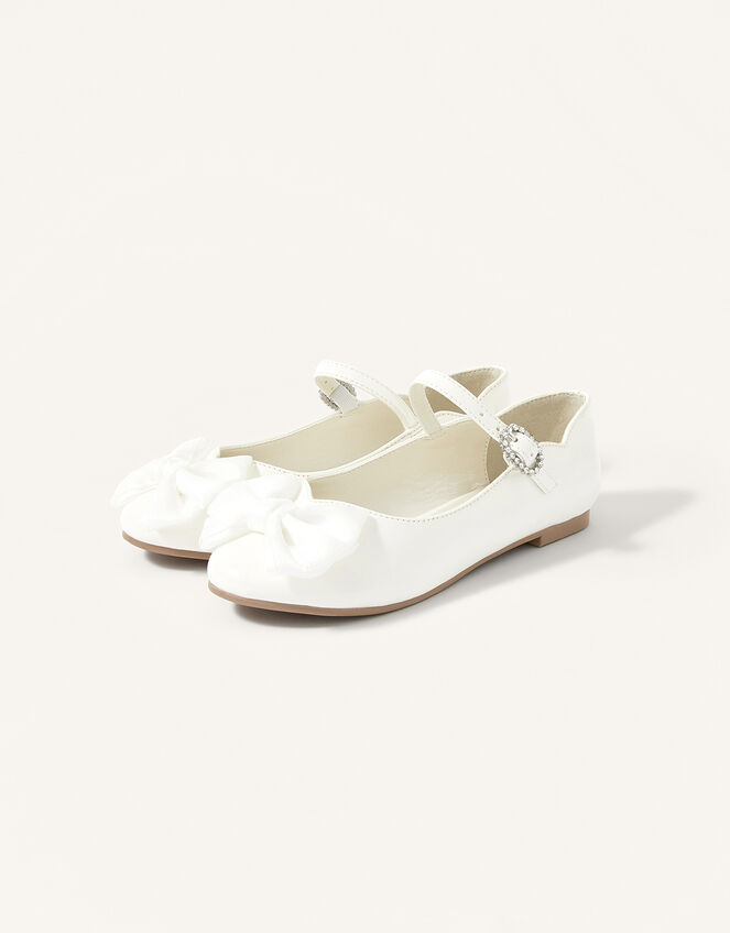 Kali Patent Ballerina Flats, Ivory (IVORY), large