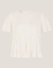 Tate Lace Trim Jersey T-Shirt, White (WHITE), large