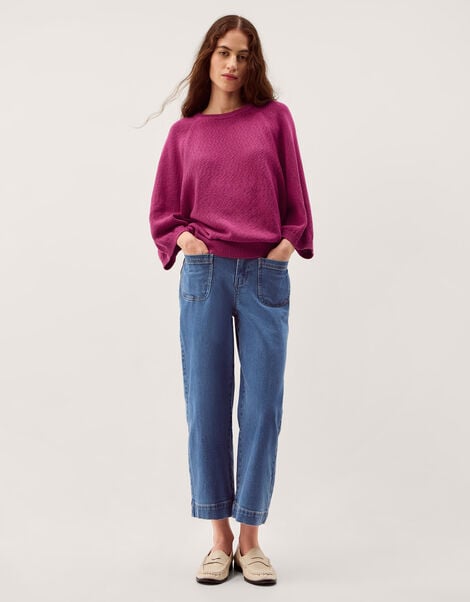 Codie &frac34; Sleeve Jumper, Pink (PINK), large