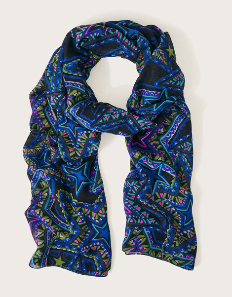 Star Print Scarf, , large