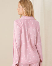 Spot Print Pyjama Shirt , Pink (PINK), large