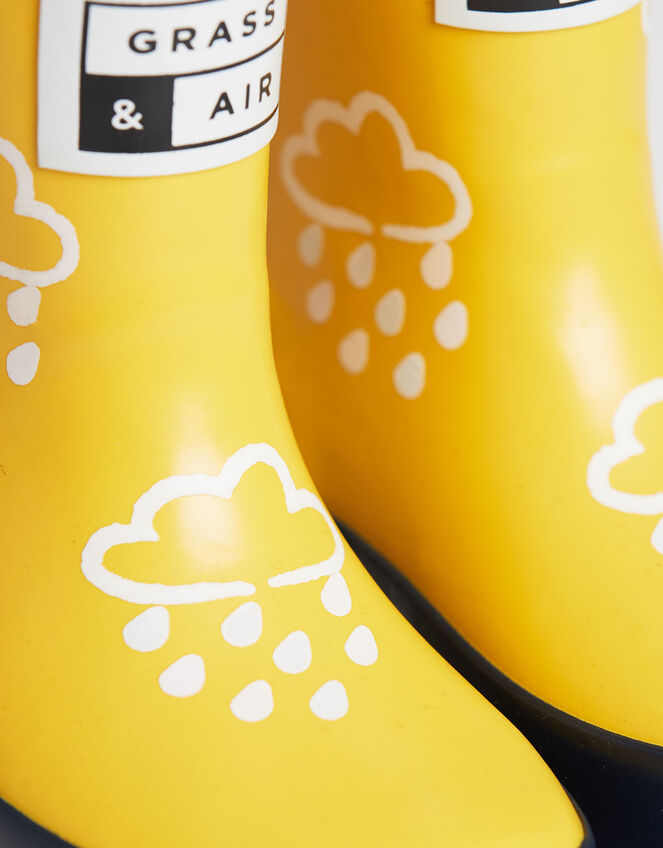 Grass and Air Colour-Revealing Wellies, Yellow (YELLOW), large