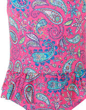 Blaire Paisley Skirted Swimsuit, Pink (PINK), large