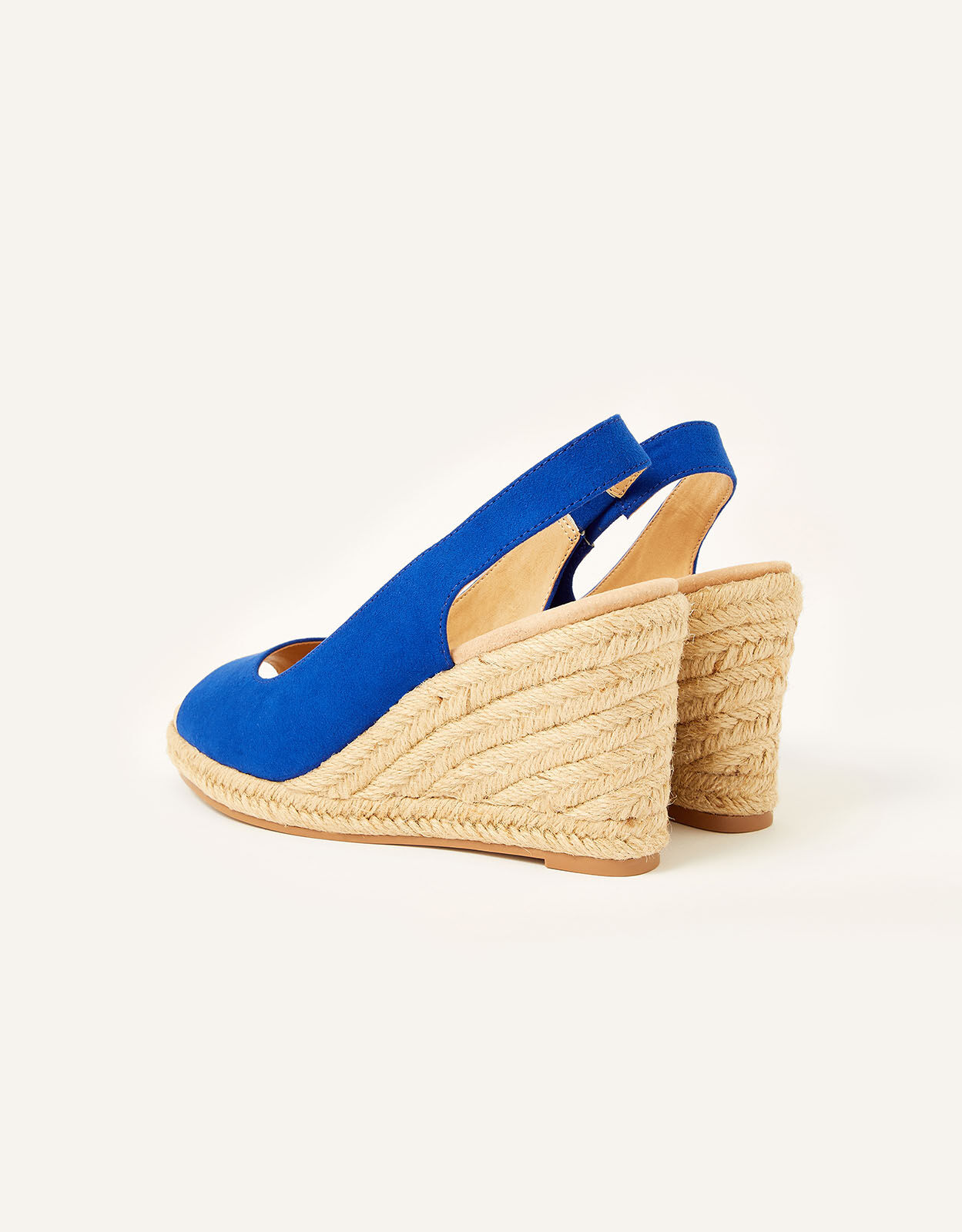 Sandy Peep Toe Espadrille Wedges Blue