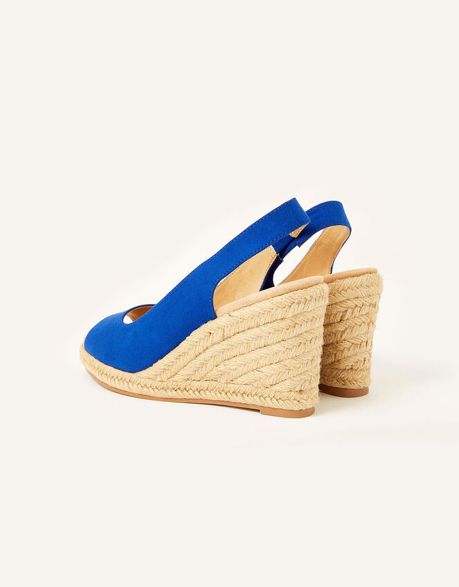 Sandy Peep Toe Espadrille Wedges, Blue (COBALT), large