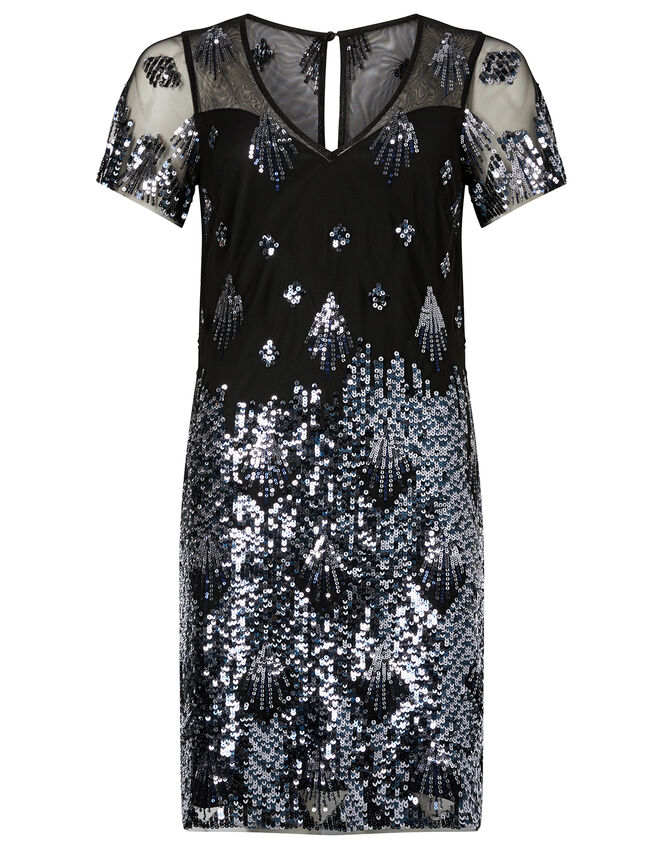 Beatrix Sequin Tunic Dress, Black (BLACK), large