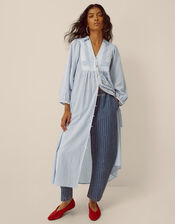 Callie Stripe Midi Shirt Dress, Blue (BLUE), large