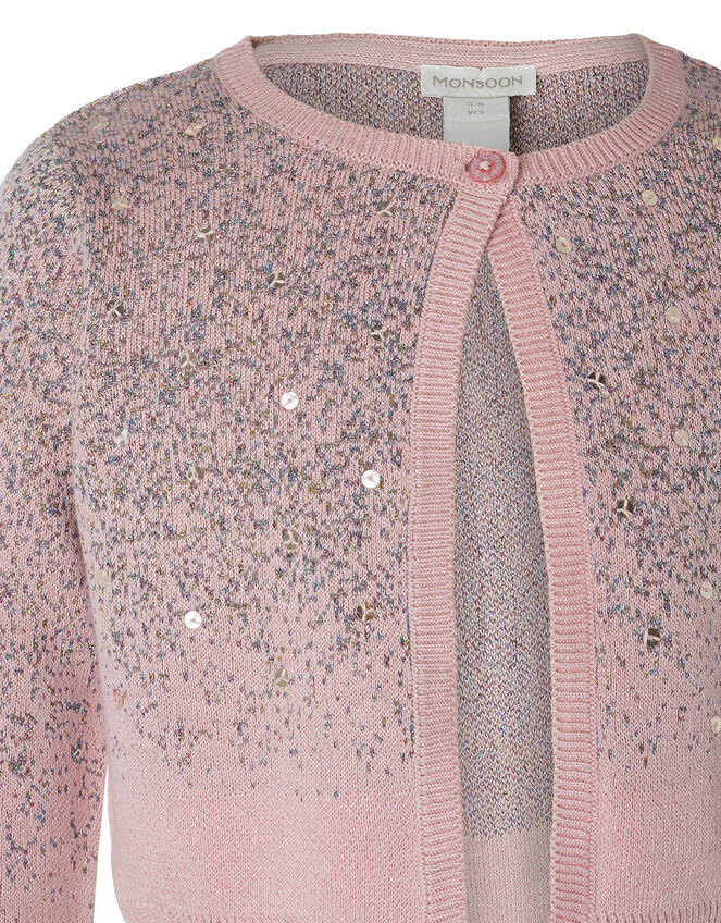 Sequin Knit Bolero in Organic Cotton, Pink (PINK), large