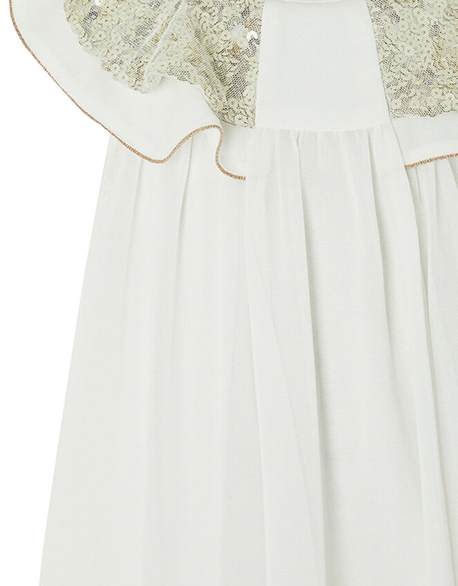 Baby Alayah Sequin Collar Dress, Ivory (IVORY), large