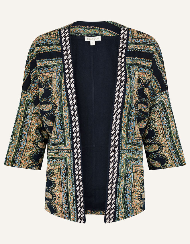 Holly Printed Kimono with LENZING™ ECOVERO™, Blue (BLUE), large