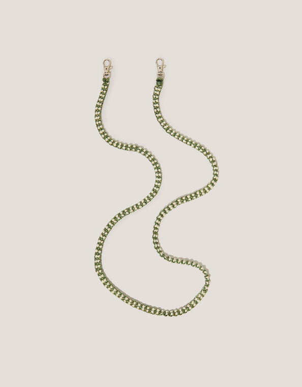 Braided Cord Phone Strap, Green (KHAKI), large