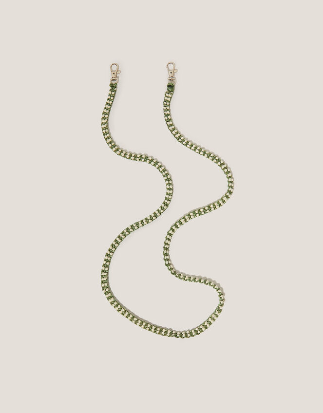 Braided Cord Phone Strap, Green (KHAKI), large