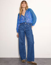 East Leona Paisley Print Blouse, Blue (BLUE), large
