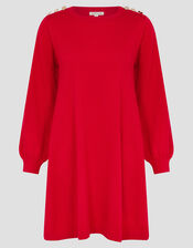 Susie Mini Sweater Dress, Red (RED), large