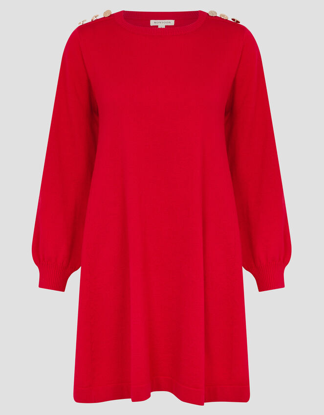 Susie Mini Sweater Dress, Red (RED), large