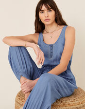 Beach Jumpsuit in LENZING™ TENCEL™, Blue (DENIM BLUE), large