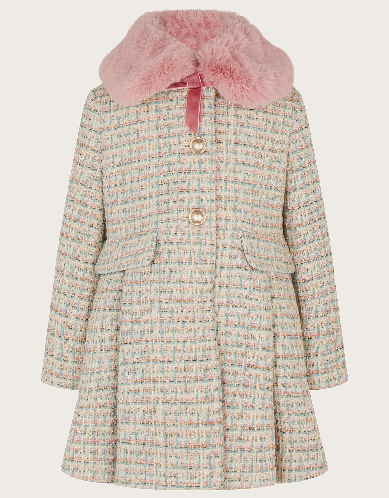 Monsoon tweed hot sale coat