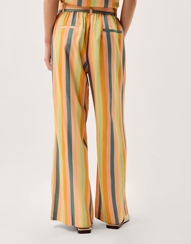 Clemence Elodie Stripe Wide Leg Trousers, Multi (MULTI), large