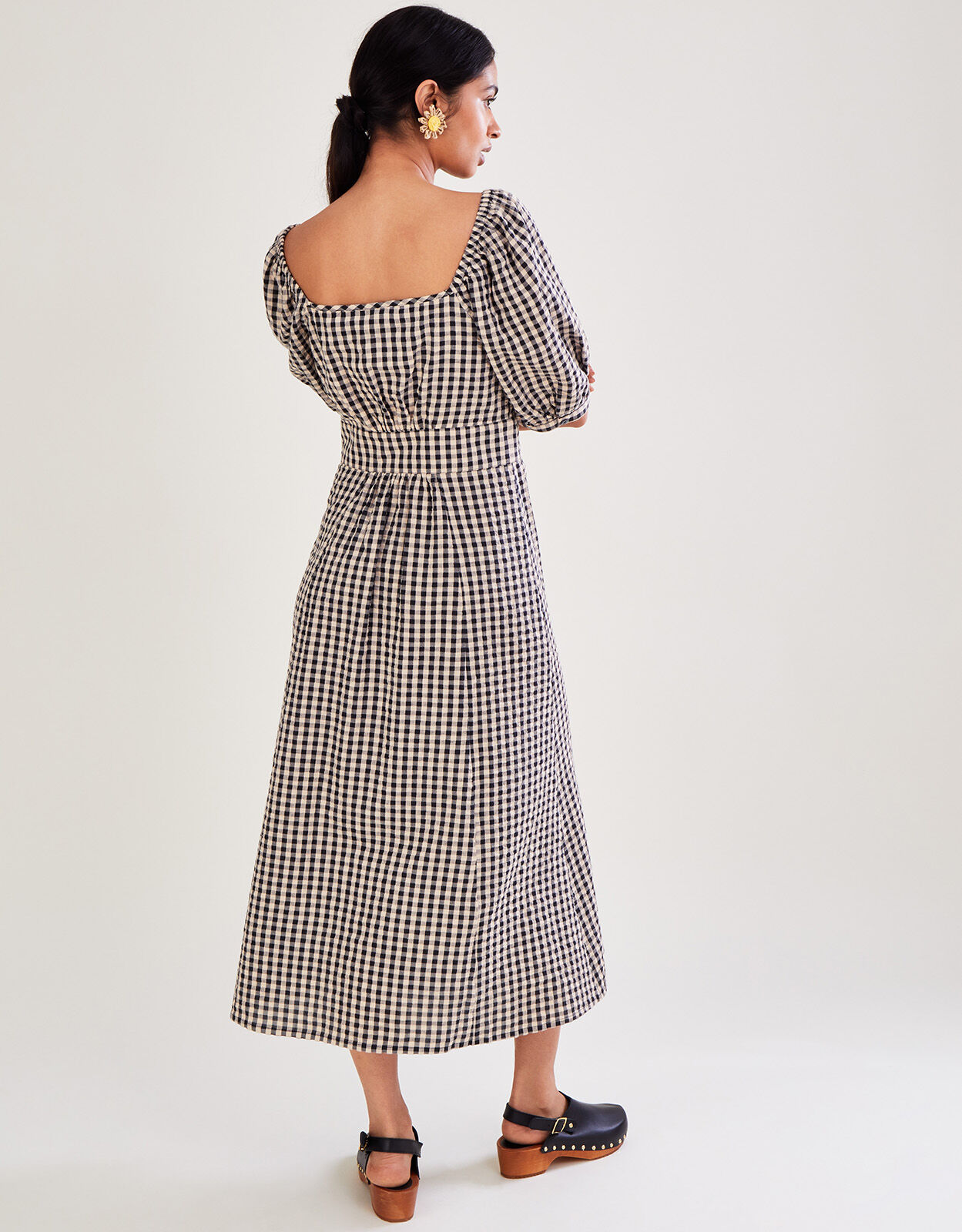 Warehouse checked deals dress