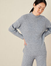 Lounge Lizzie High Neck Jumper, Grey (GREY), large