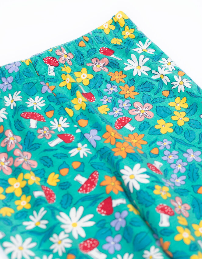 Frugi Libby Printed Leggings, Green (GREEN), large