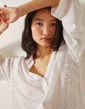 Esme Beach Shirt Dress, White (WHITE), large