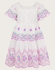 Floral Broderie Dress, Purple (LILAC), large