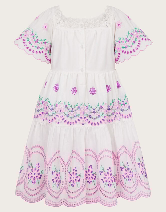 Floral Broderie Dress, Purple (LILAC), large
