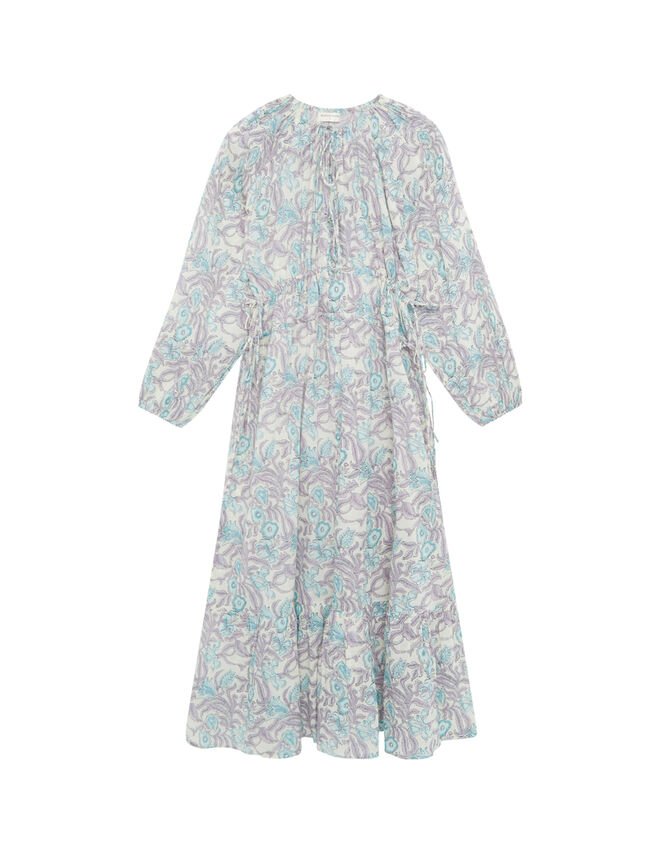 Maison Hotel Flora Long Sleeve Maxi Dress, Blue (BLUE), large