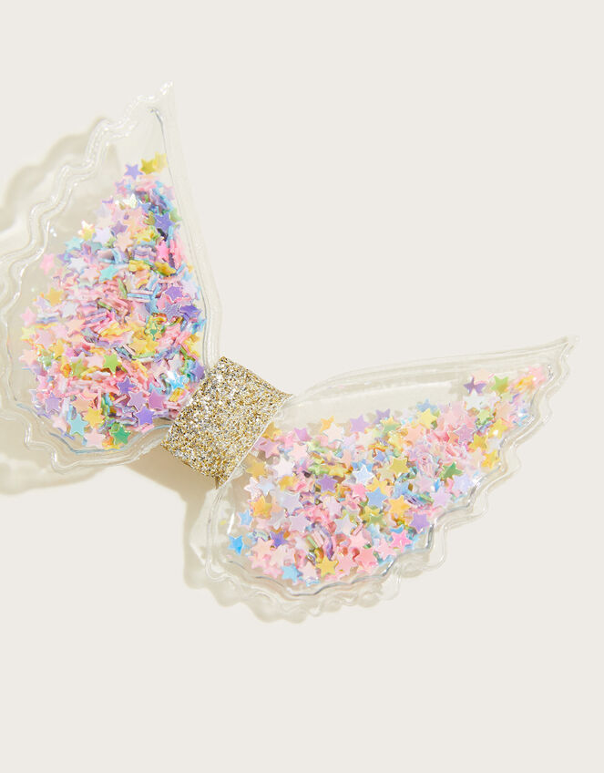Sparkle Wing Shaker Hair Clip, , large