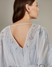 Tatiana Angel Sleeve Embellished Maxi Dress, Blue (PALE BLUE), large