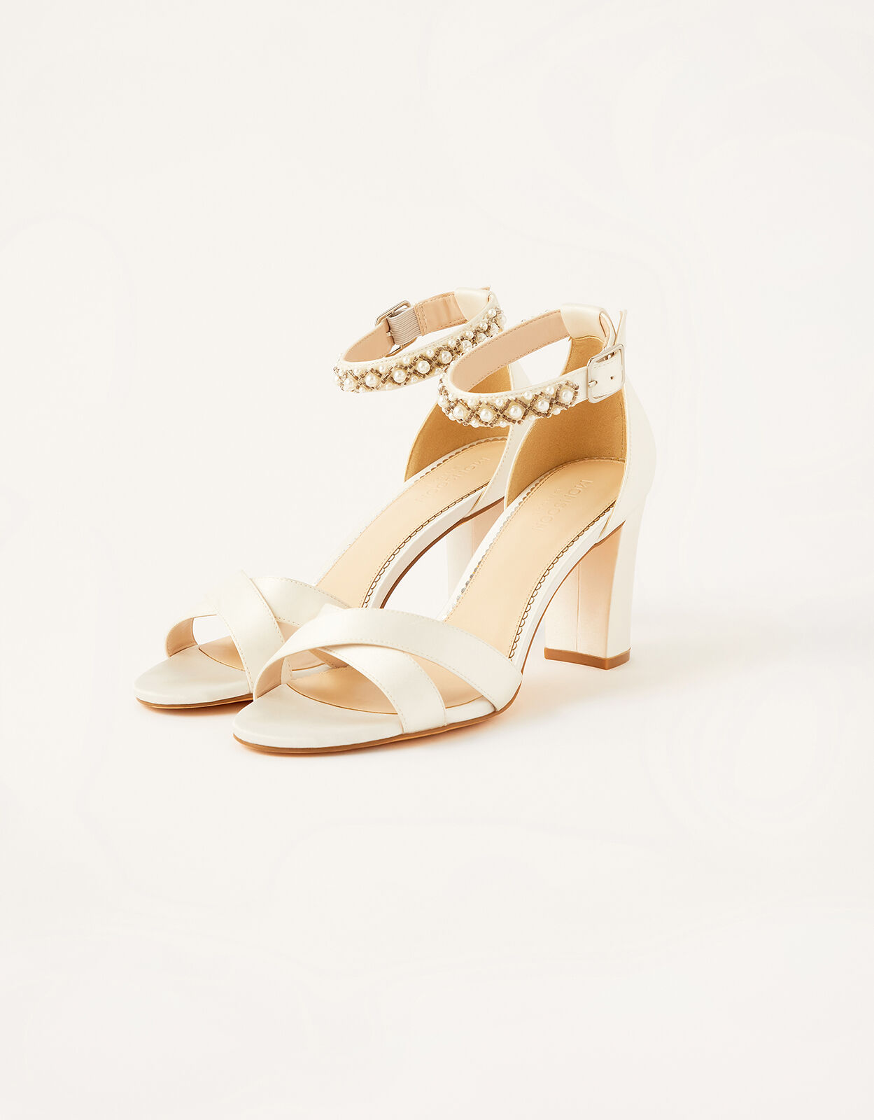 Farah Embellished Bridal Sandals Ivory Women s Shoes Monsoon Global