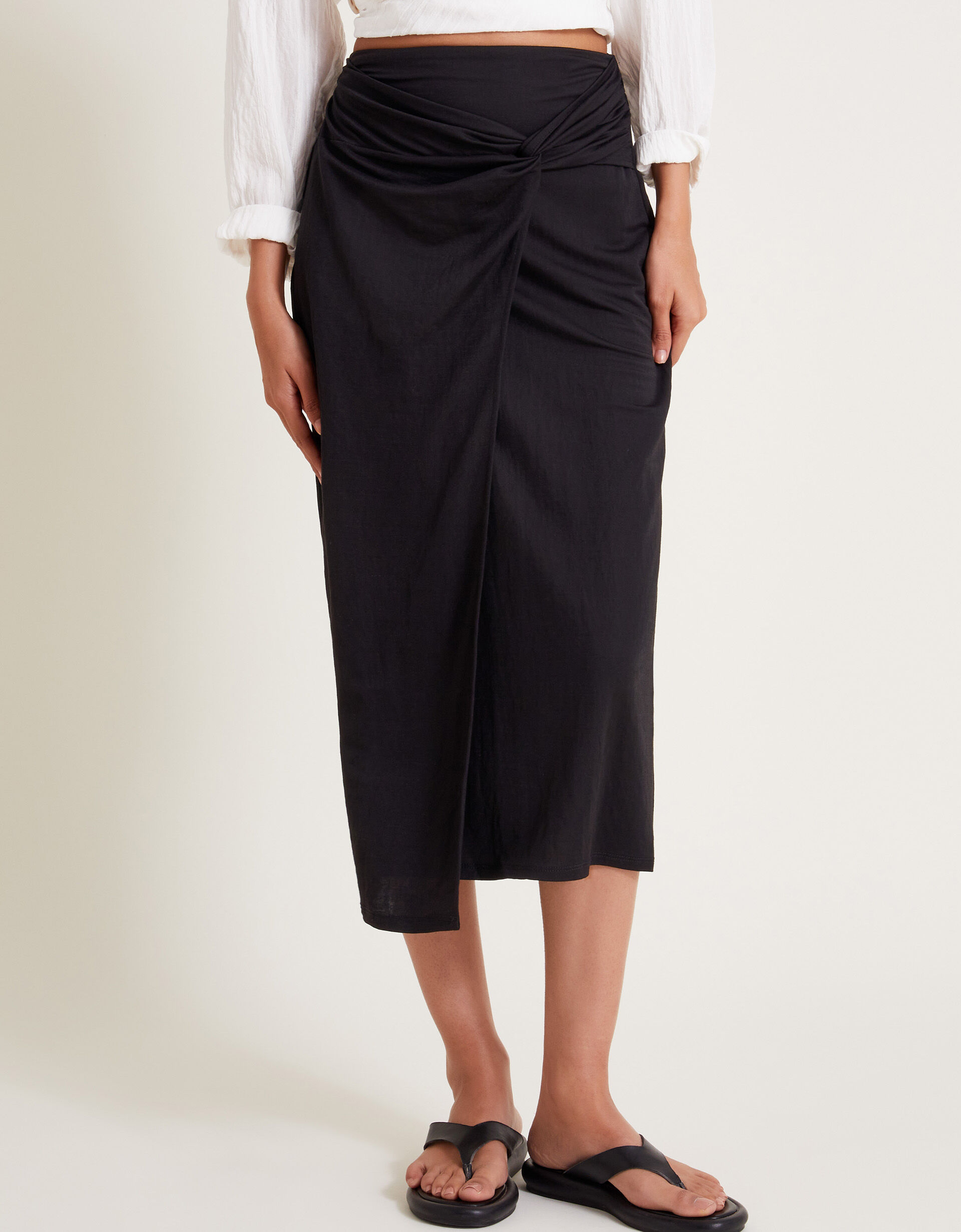 Womens wrap midi skirt top