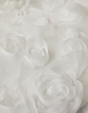 Eloise Appliqué Rose Dress, Ivory (IVORY), large