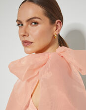 Vera Sleeveless Organza Pussybow Top, Pink (PINK), large